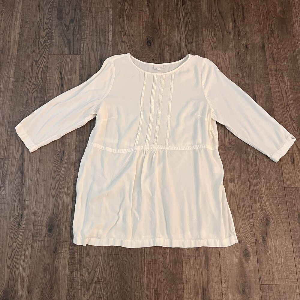 J Jill Women’s Tunic Top XL Pintuck Ivory